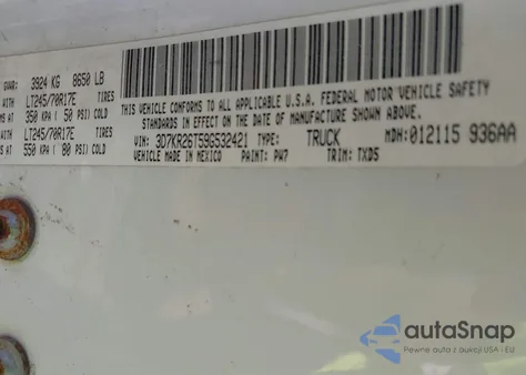 2009 Dodge Ram 2500 St from USA, damaged, VIN 3D7KR26T59G532421